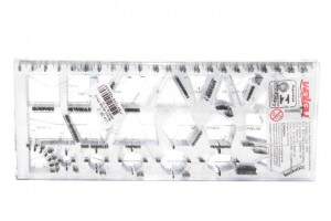 REGUA GEOMETRICA 21CM CRISTAL 10PCS 50