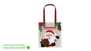 SACOLA CLEAR CONTOS DE NATAL 15X20X7CM SCX0170