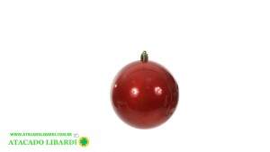 BOLA METALIZADA LISA 15CM VERMELHO 60574VM