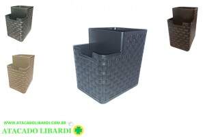 PORTA ESCOVA DENTAL PLAST 12X11CM C/DIV COLOR 041