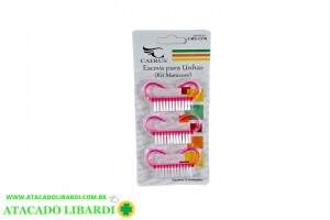 ESCOVA UNHA 3PCS COLOR PQ CRS1378
