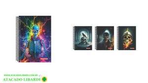 CADERNO 10M/160F CD ESPIRAL DARK DAY 1329