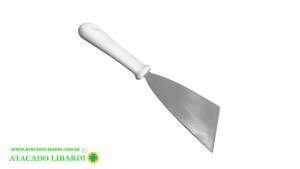 ESPATULA INOX RETA 25CM CABO BRANCO CRS2722