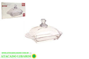 MANTEGUEIRA VIDRO 17,6X9CM C/TAMPA ODUL VDA19001