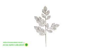 HASTE FOLHA 69CM  C/GLITTER  CHAMPANHE 99463002