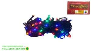 PISCA 100 LED 9M STROBO COLOR 220V FIO VERDE PIS329