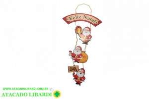 ENFEITE PENDENTE MDF  PLACA 47CM TRIO NOEL  01381