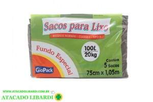 SACO LIXO PCT 5UNI 100L 75X105CM 562