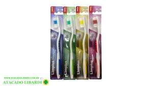 ESCOVA DENTAL ADULTO DURA C/PROTETOR 12UNI LIM5515