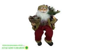 BONECO NOEL 60CM EM PE VERMELHO BEGE 91243001