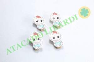 PRENDEDOR DECORADO 4PC 2,5CM MENINO BEBE DEA01002