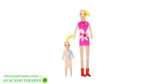 BONECA MAGRELA  C/ FILHA 26CM HAPPY SORT CP201237