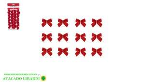 ENFEITE LACO 6,5CM 12PCS VERMELHO WF127272