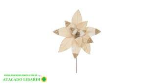 BICO PAPAGAIO AVELUDADO 42CM CHAMPANHE GLITTER 87898003