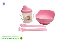 KIT COPO C/PRATO E TALHER INFANTIL DT5053