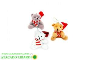 URSO PENDENTE PELUCIA 12CM NAT0170