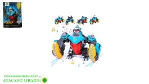 GORILLA ROBO PLAST 17CM C/LUZ E SOM TKAB6356