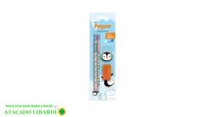 KIT LAPIS HB PINGUIM 2 LAPIS/APONTADOR/BORRACHA 72181
