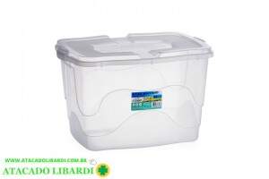 ORGANIZADOR PLAST 34L C/TRAVA TRANSP 0347