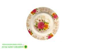 PRATO MELAMINA SOBREMESA 19CM FLORAL UCO562