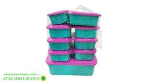 CONJ POTE PLAST 10PCS RET COLOR 0191