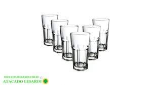 CONJ COPO VIDRO 300ML 10CM 6PCS  BA28703