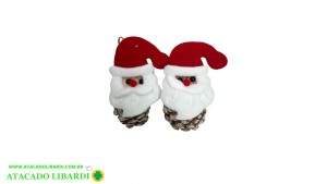 ENFEITE PENDENTE 10CM 2PCS NOEL C/PINHA NT0413