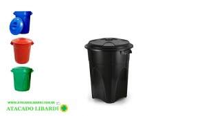 LIXEIRA PLAST 100L TAMPA COLOR 0236IJ