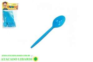 COLHER DESCARTAVEL SOBREMESA AZUL 20UNI 4402