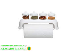 PORTA CONDIMENTO E PAPEL TOALHA PLAST 15X31CM 174BR