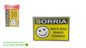 PLACA SINALIZACAO 19,5X15CM SORRIA PS09