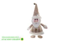 ENFEITE PENDENTE PELUCIA NOEL 33X18CM DOURADO 80997001