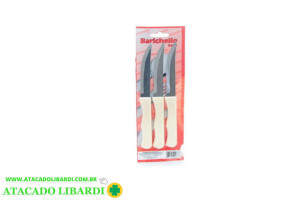 FACA MESA 3PCS CABO PLAST BEGE 2000/0304