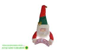 BONECO NATAL PAPAI NOEL VERMELHO VERDE 60X30 CM 89402001