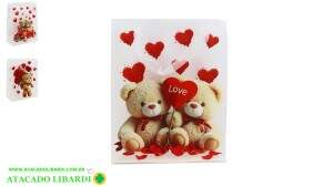 SACOLA PAPEL PRESENTE 19,5X24,5X9,5CM TRANSP DV81690