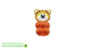 KIT BALAO METALIZADO TIGRE SAFARI 35X26 CM C/6 UN PF10556TI