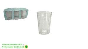 CONJ COPO VIDRO 200ML 10CM 6PCS LATINO CLEAR V100201