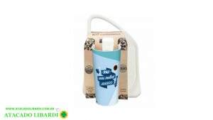 KIT CAIPIRA PLAST 400ML 3PCS PAI 2333