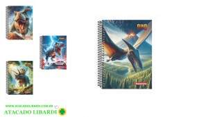 CADERNO UNIVERSITARIO 1MT/80F CD ESPIRAL DINOSSAURO 2617