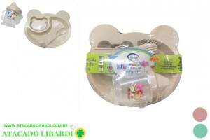 KIT REFEICAO INFANTIL 4PCS C/COPO COLOR HU55731