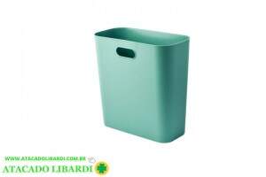 LIXEIRA PLAST 27X14CM RET VERDE DPU07030