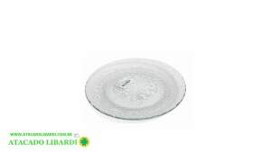 PRATO RASO VIDRO 22,4CM TRANSP 2242