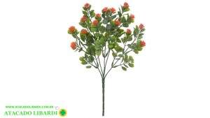 FLOR C/POWDER PLASTICO X15 LARANJA 32CM 48776003