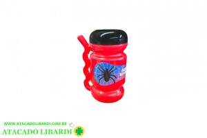 COPO PLAST 420ML C/CANUDO ARANHA 1087