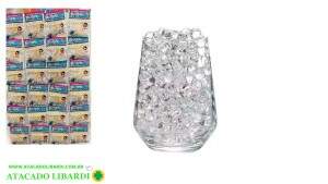 ENFEITE VASO BOLINHAS GEL EXPANSIVA 24UNI TRANSPARENTE  193189RT