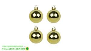 BOLA LISA 4CM C/4UNI DOURADO WF44442DR