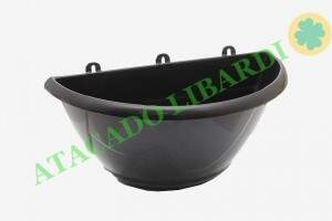 VASO PAREDE PLASTICO PRETO N2 630