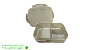 MARMITA PLAST 1000ML C/3 DIVISORIAS COLOR 8147