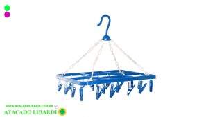 VARAL PLAST 30X24CM C/24 PRENDEDORES PORTATIL LT25129