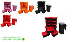 CONJ POTE PLAST 11PCS RET COLOR 1001
